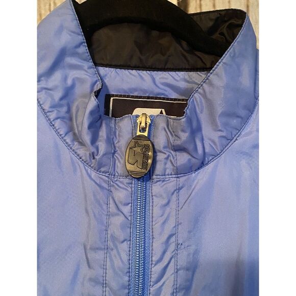 Y2K Starter Adult Sz Med‎ Windbreaker 1/4 Zip Popover Jacket Blue Hooded - Picture 5 of 11